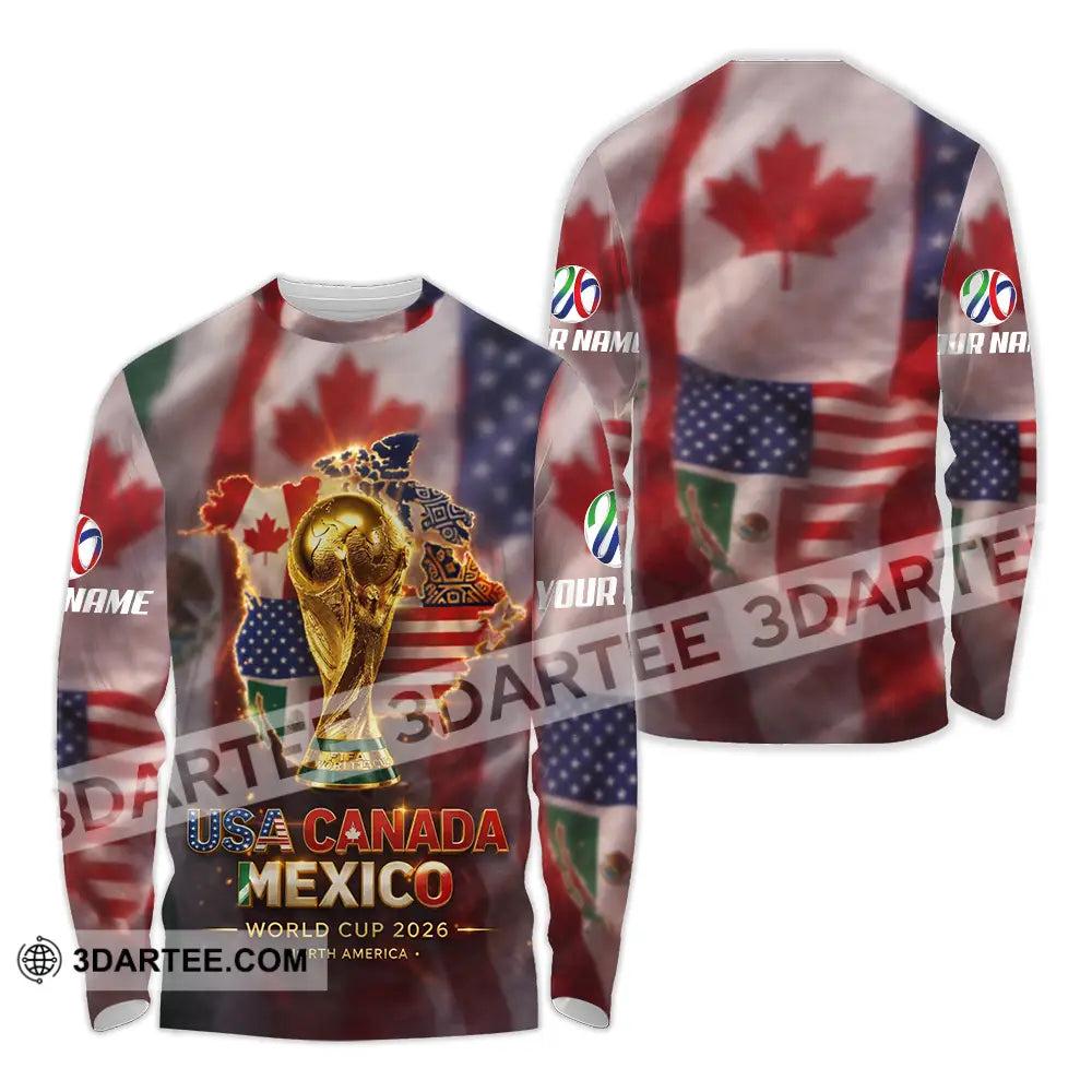 Unisex Shirt - Custom World Cup 2026 3D Shirt Long Sleeve Shirt / S T-shirt