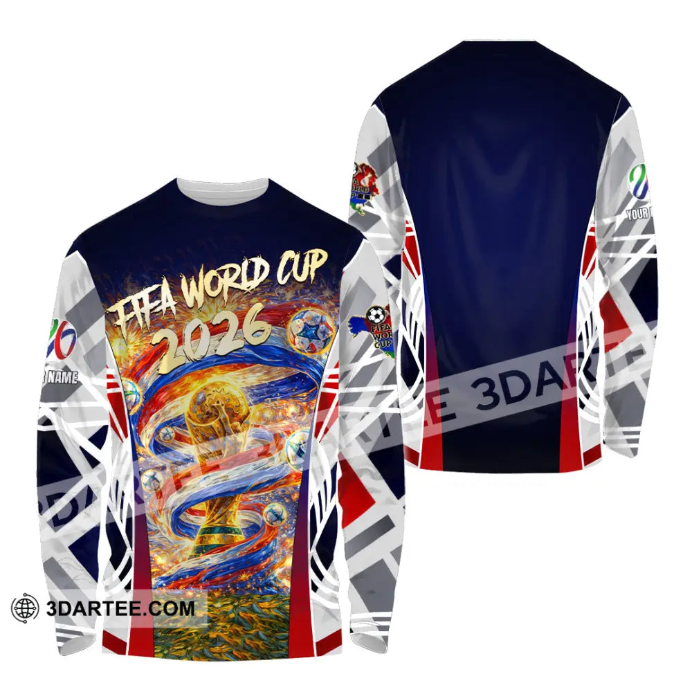 Unisex Shirt - Custom World Cup 2026 3D Shirt Long Sleeve Shirt / S T-shirt