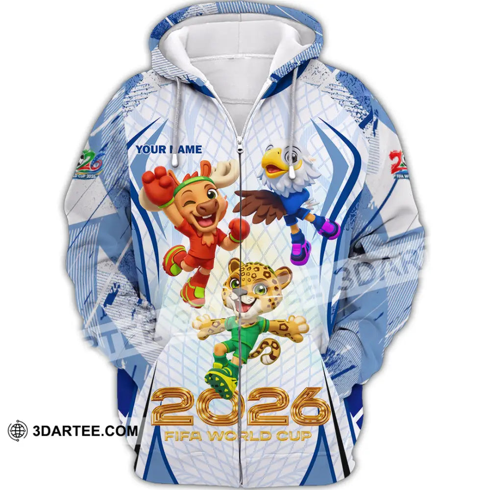 Unisex Shirt - Custom World Cup 2026 3D Shirt Zipper Hoodie / S T-shirt