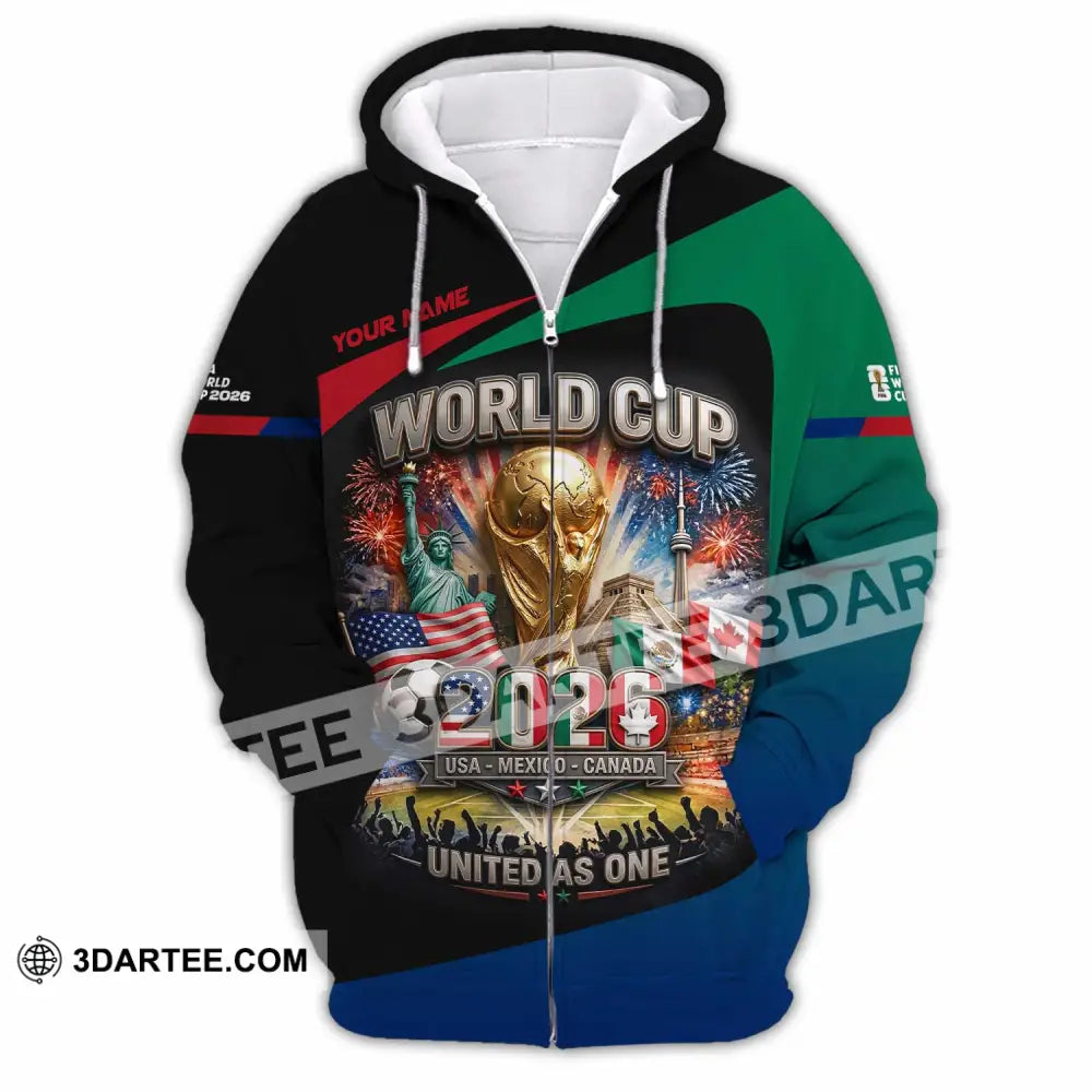 Unisex Shirt - Custom World Cup 2026 3D Shirt - Zipper Hoodie / S - T-shirt