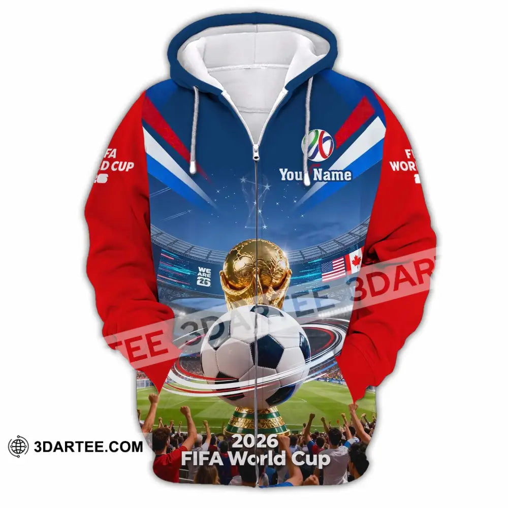 Unisex Shirt - Custom World Cup 2026 3D Shirt Zipper Hoodie / S T-shirt