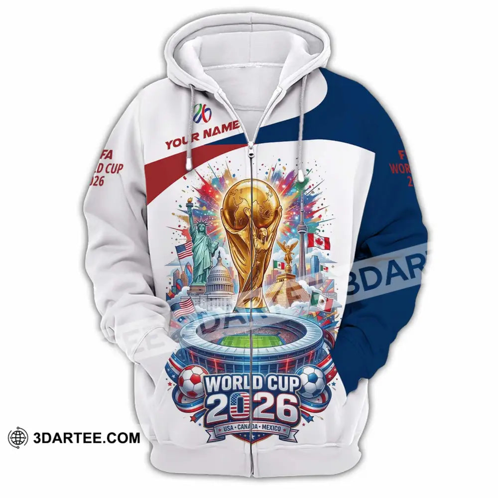 Unisex Shirt - Custom World Cup 2026 3D Shirt - Zipper Hoodie / S - T-shirt