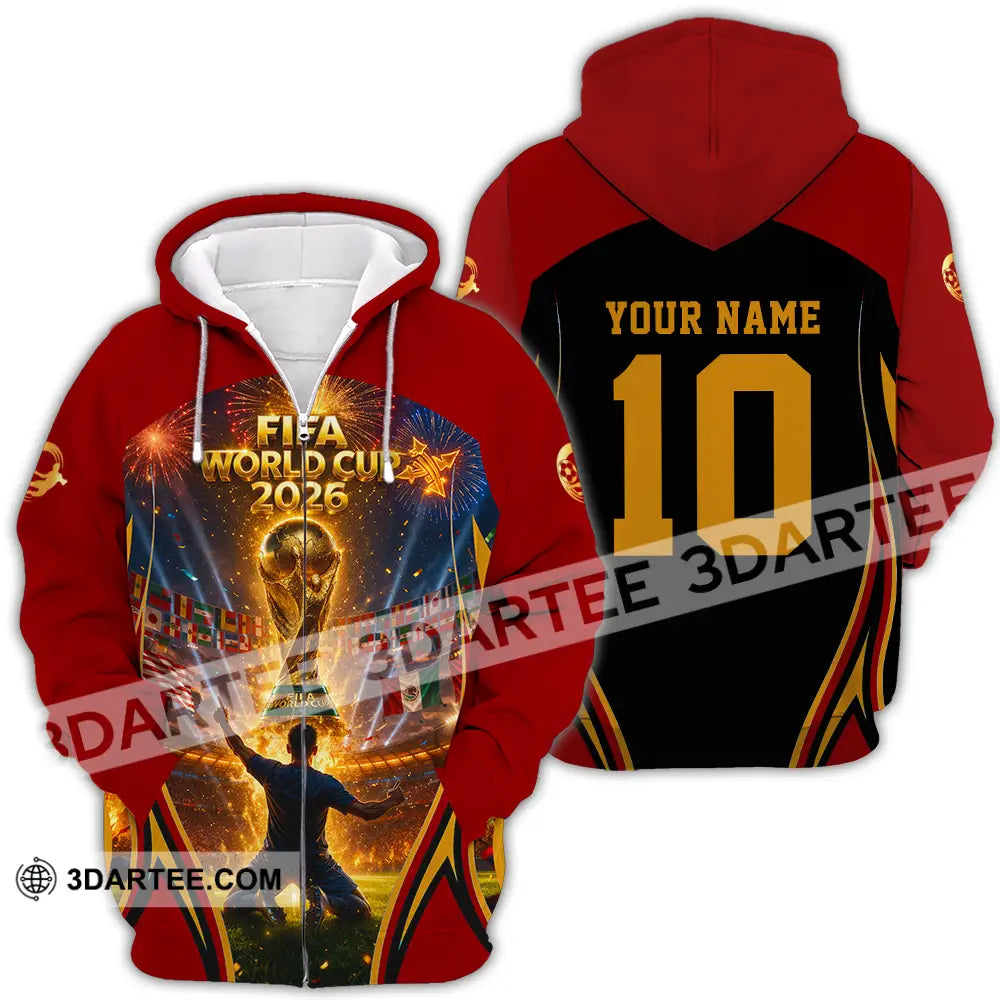 Unisex Shirt - Custom World Cup 2026 3D Shirt Zipper Hoodie / S T-shirt