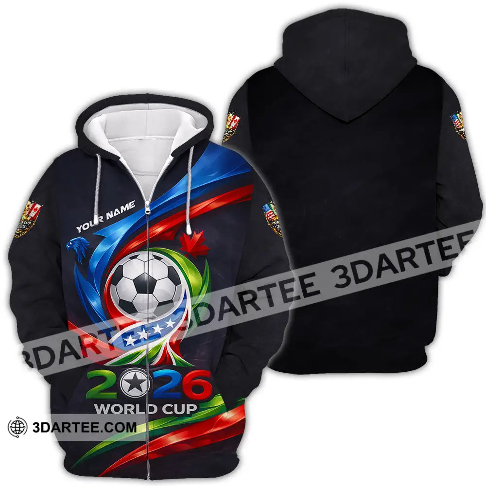 Unisex Shirt - Custom 2026 World Cup 3D Shirt Zipper Hoodie / S T-shirt