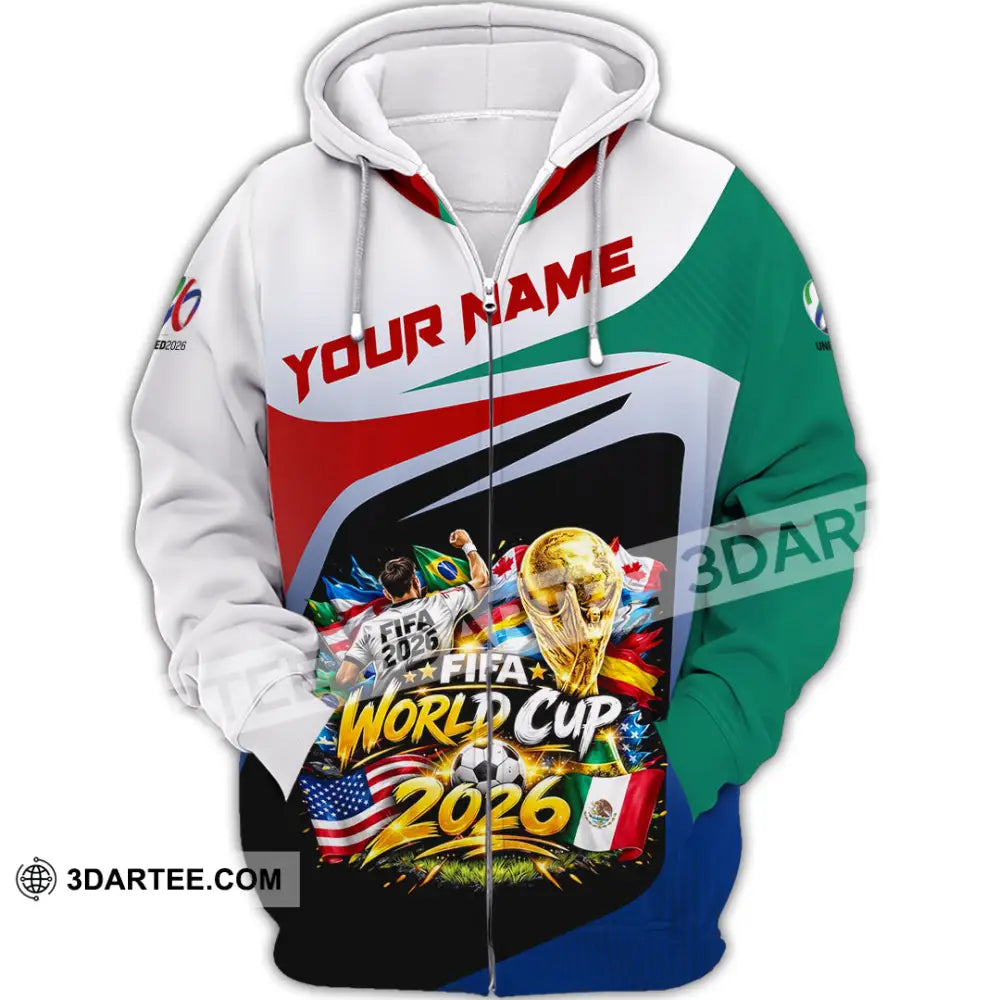 Unisex Shirt - Custom World Cup 2026 3D Shirt - Zipper Hoodie / S - T-shirt