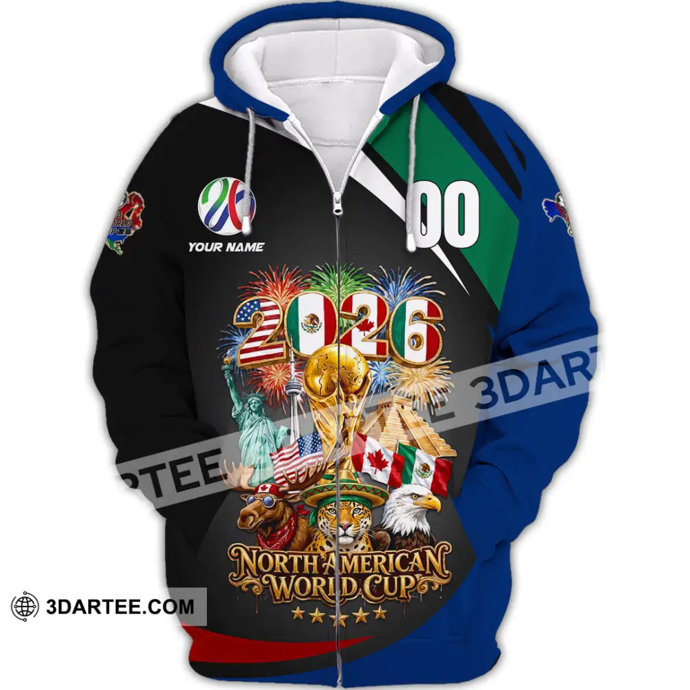 Unisex Shirt - Custom World Cup 2026 3D Shirt - Zipper Hoodie / S - T-shirt