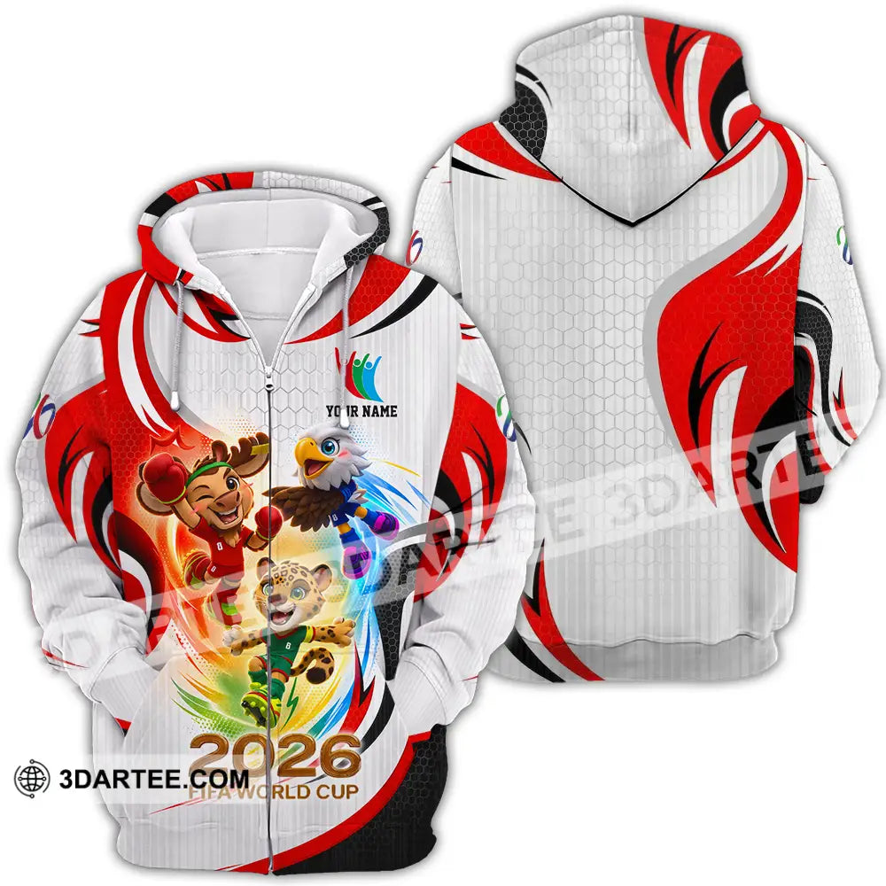 Unisex Shirt - Custom World Cup 2026 3D Shirt Zipper Hoodie / S T-shirt