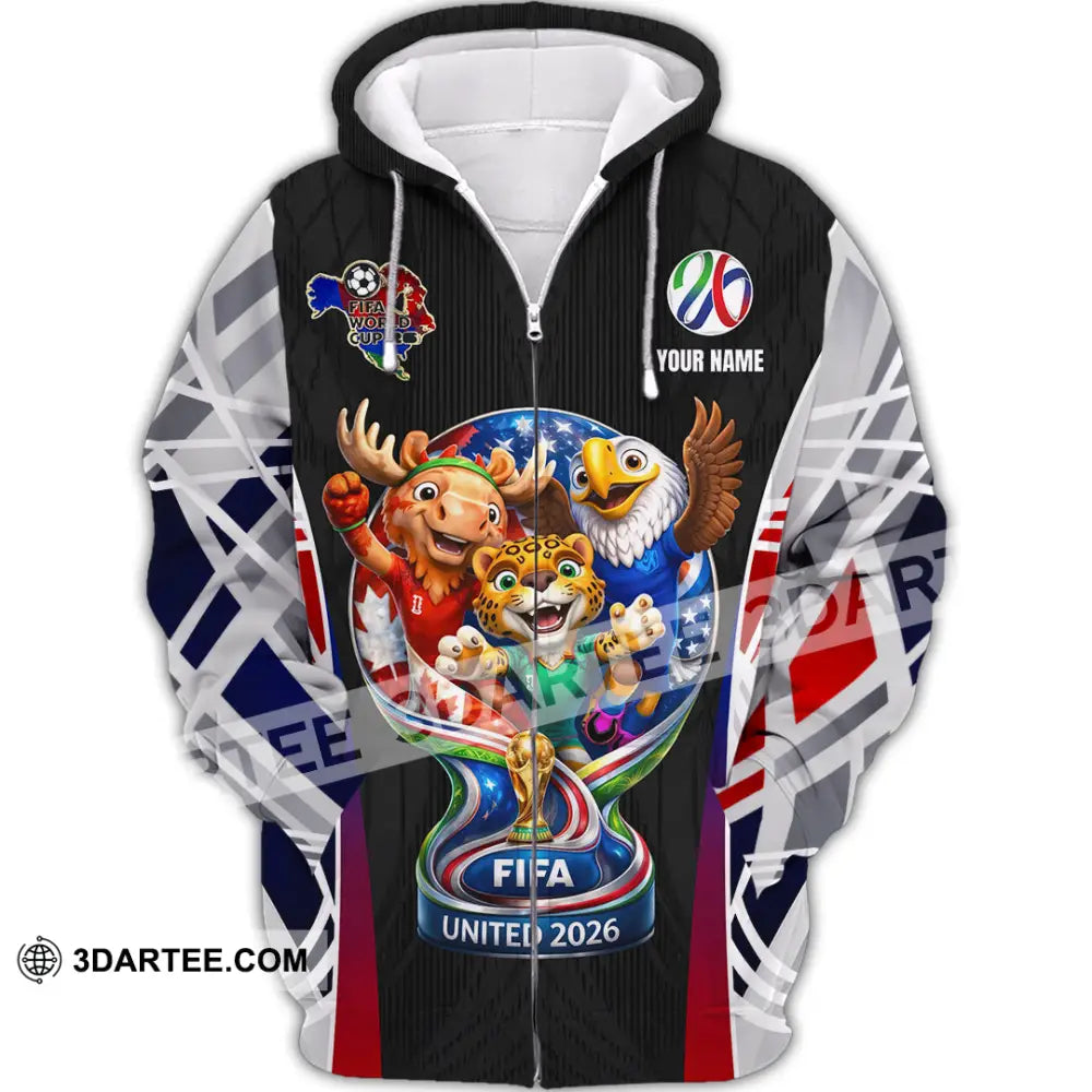 Unisex Shirt - Custom World Cup 2026 3D Shirt Zipper Hoodie / S T-shirt