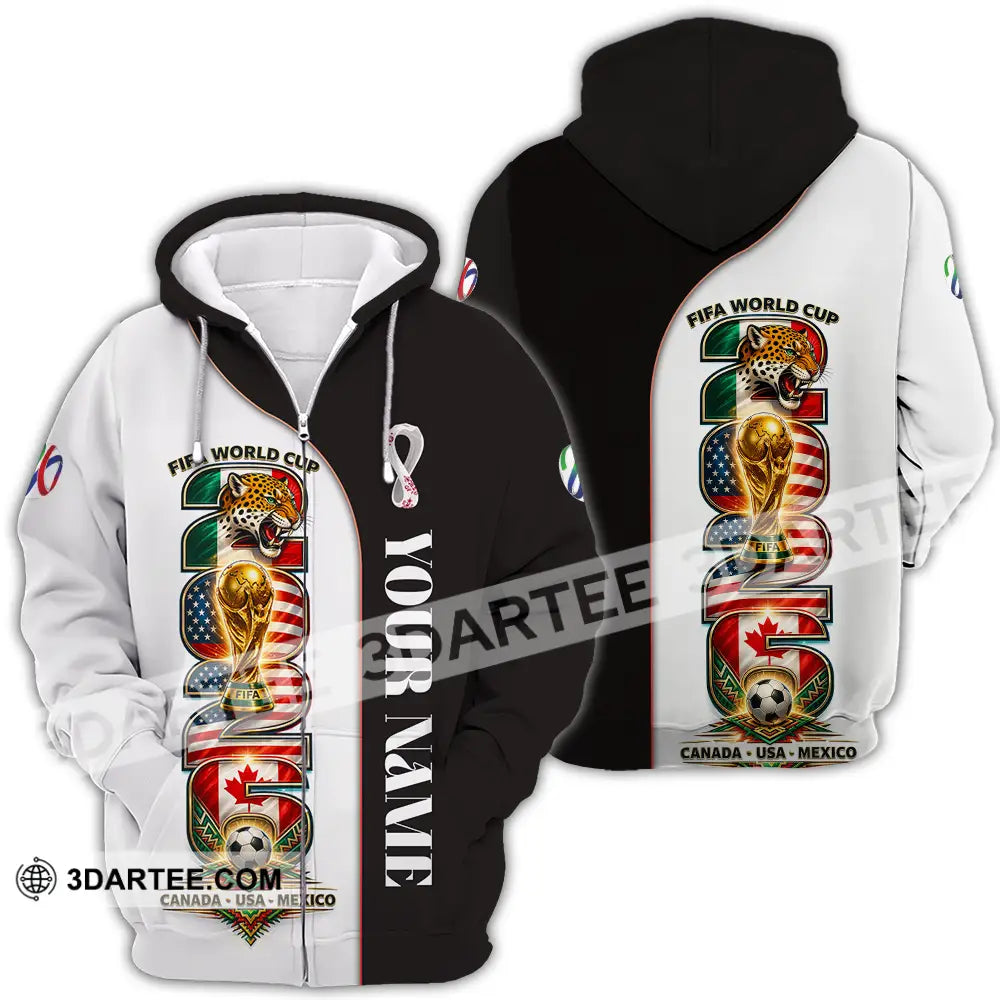 Unisex Shirt - Custom World Cup 2026 3D Shirt Zipper Hoodie / S T-shirt