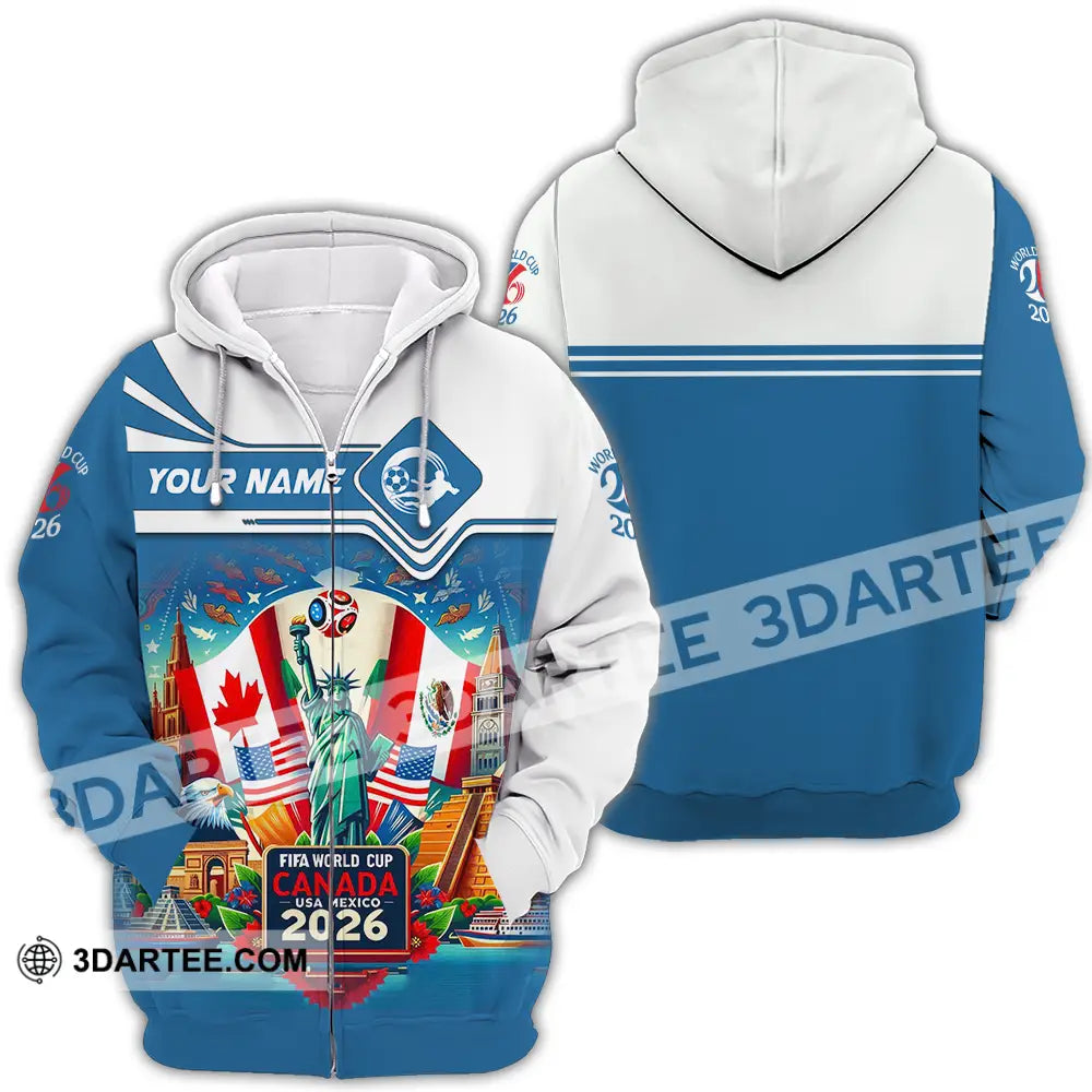 Unisex Shirt - Custom World Cup 2026 3D Shirt Zipper Hoodie / S T-shirt