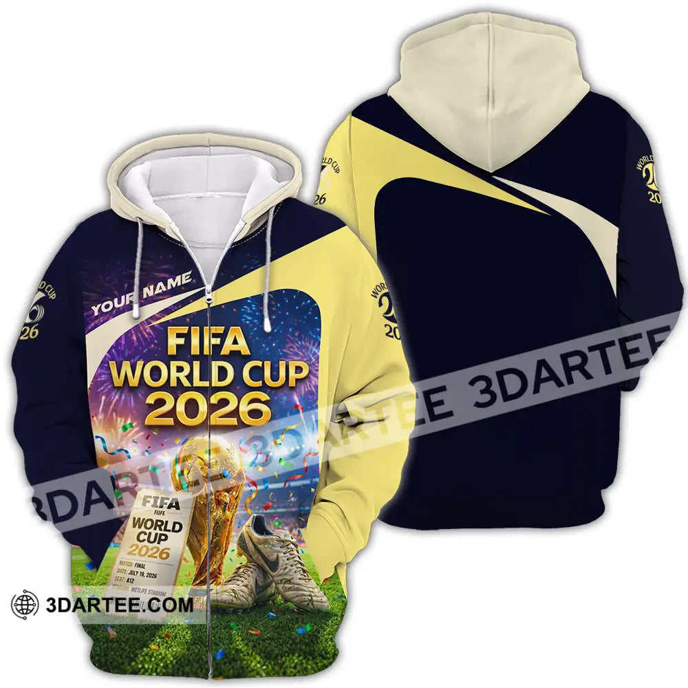 Unisex Shirt - Custom World Cup 2026 3D Shirt Zipper Hoodie / S T-shirt