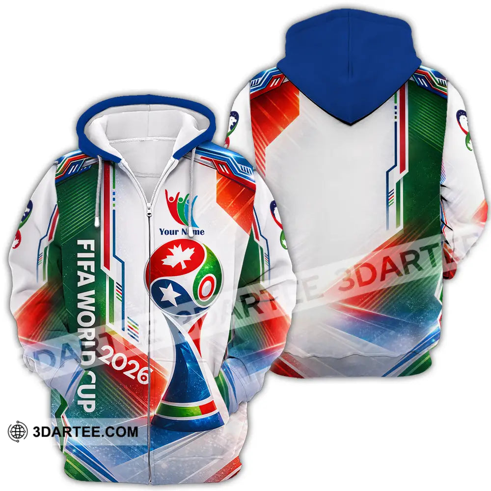 Unisex Shirt - Custom World Cup 2026 3D Shirt Zipper Hoodie / S T-shirt