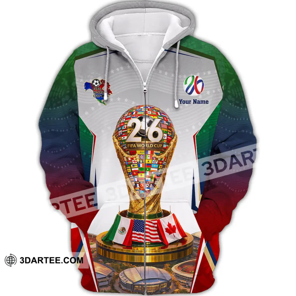 Unisex Shirt - Custom World Cup 2026 3D Shirt - Zipper Hoodie / S - T-shirt