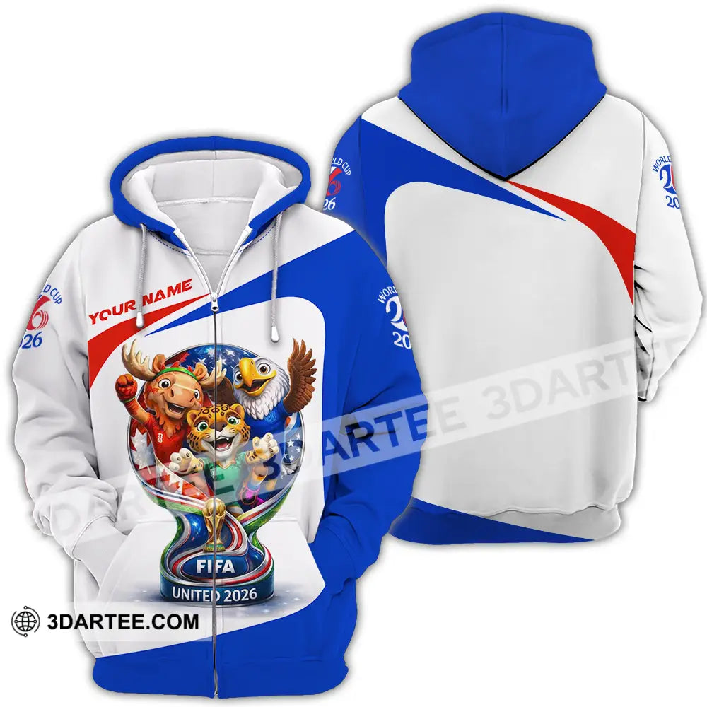 Unisex Shirt - Custom World Cup 2026 3D Shirt Zipper Hoodie / S T-shirt