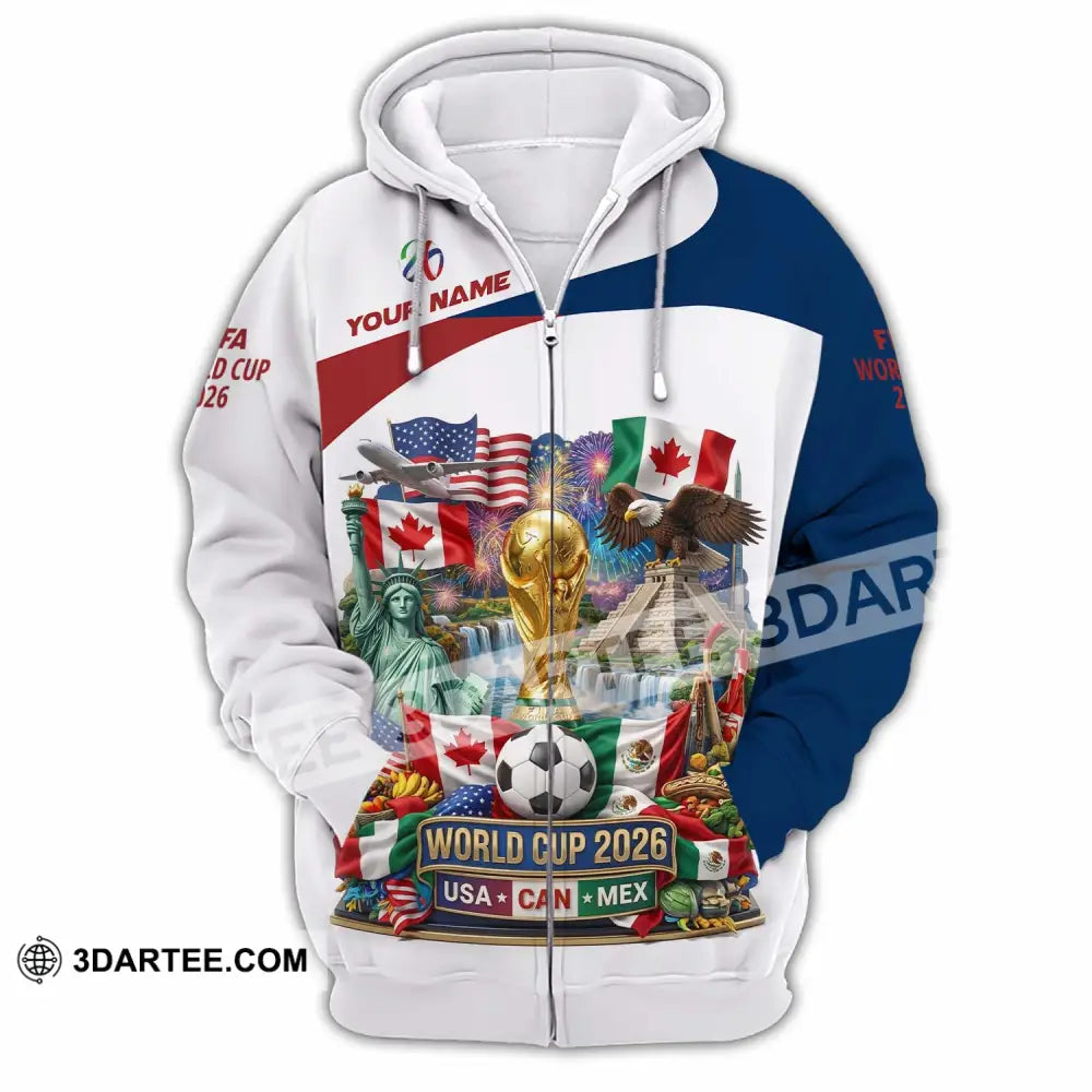 Unisex Shirt - Custom World Cup 2026 3D Shirt - Zipper Hoodie / S - T-shirt