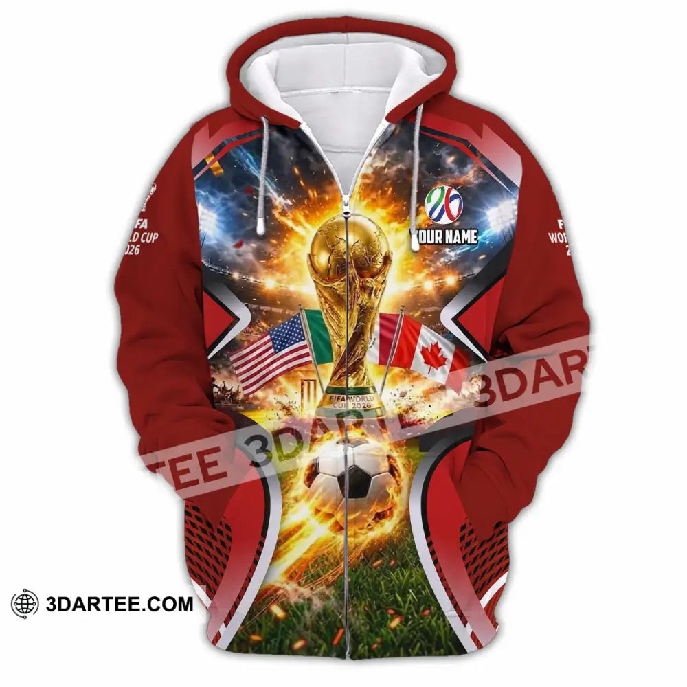 Unisex Shirt - Custom World Cup 2026 3D Shirt - Zipper Hoodie / S - T-shirt