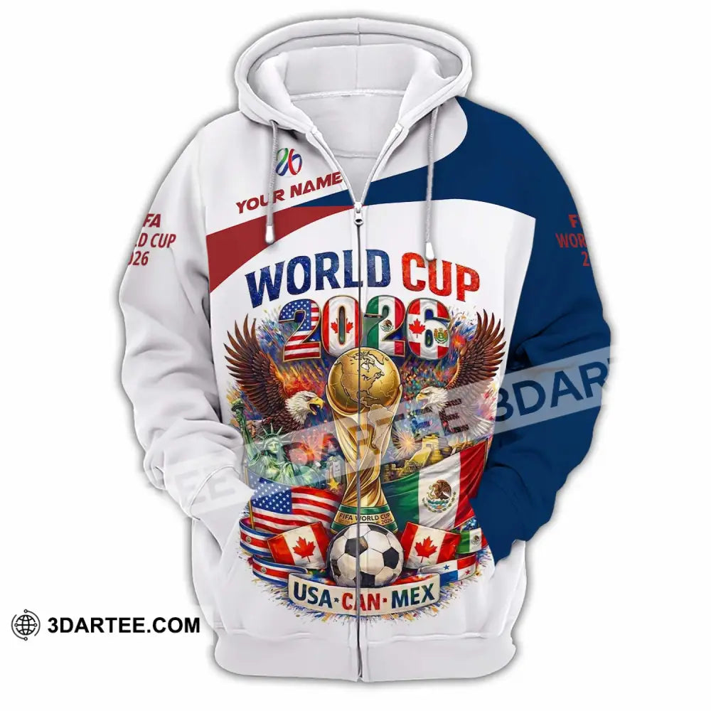 Unisex Shirt - Custom World Cup 2026 3D Shirt - Zipper Hoodie / S - T-shirt