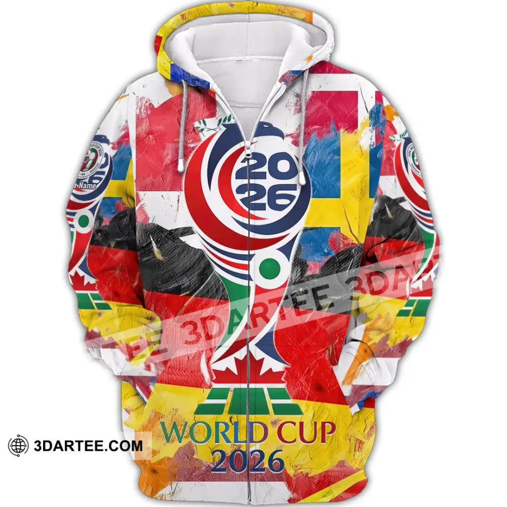 Unisex Shirt - Custom World Cup 2026 3D Shirt - Zipper Hoodie / S - T-shirt