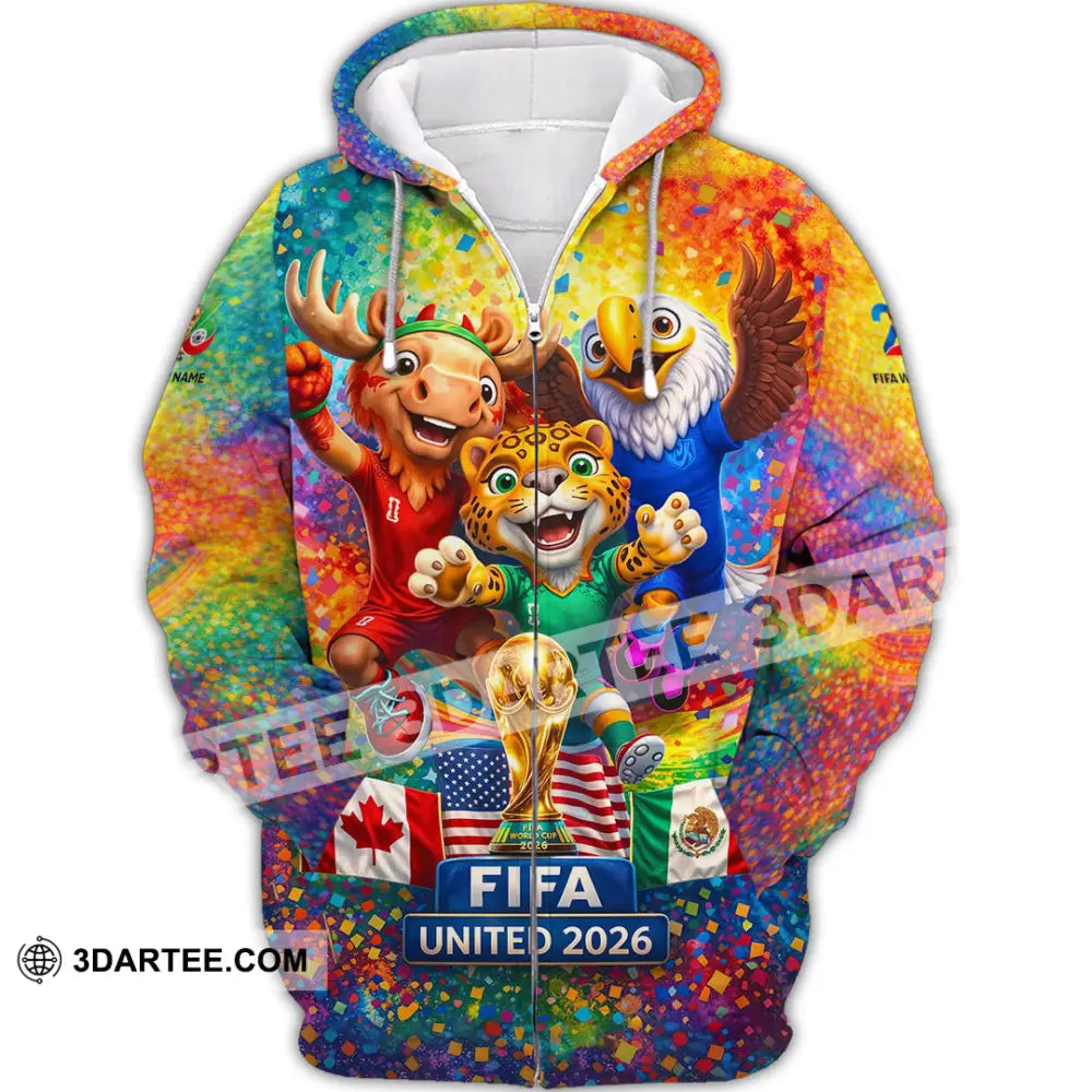 Unisex Shirt - Custom World Cup 2026 3D Shirt - Zipper Hoodie / S - T-shirt
