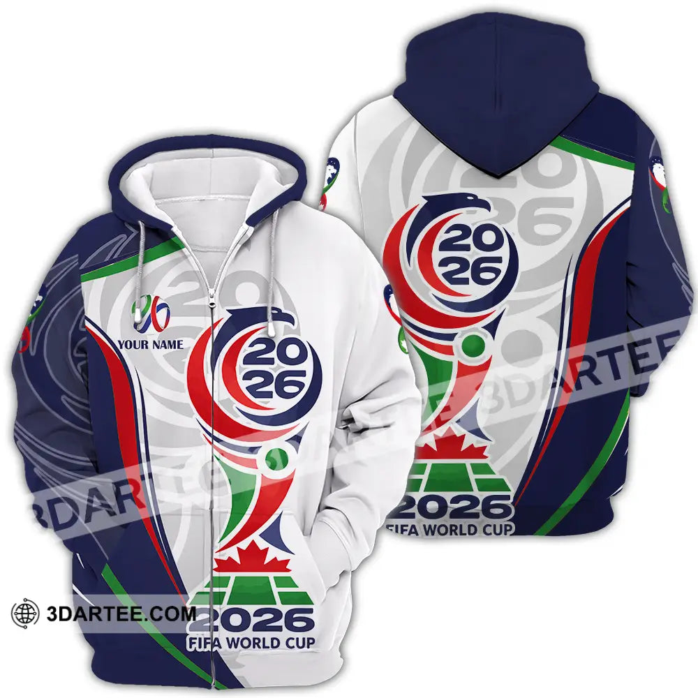 Unisex Shirt - Custom World Cup 2026 3D Shirt Zipper Hoodie / S T-shirt