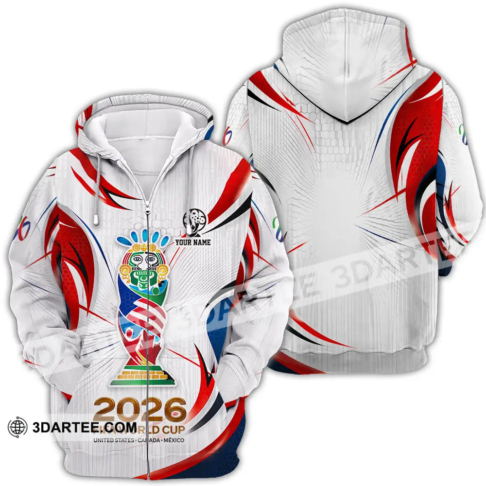 Unisex Shirt - Custom World Cup 2026 3D Shirt Zipper Hoodie / S T-shirt