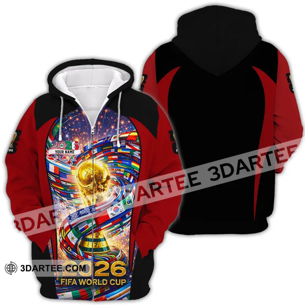 Unisex Shirt - Custom World Cup 2026 3D Shirt Zipper Hoodie / S T-shirt