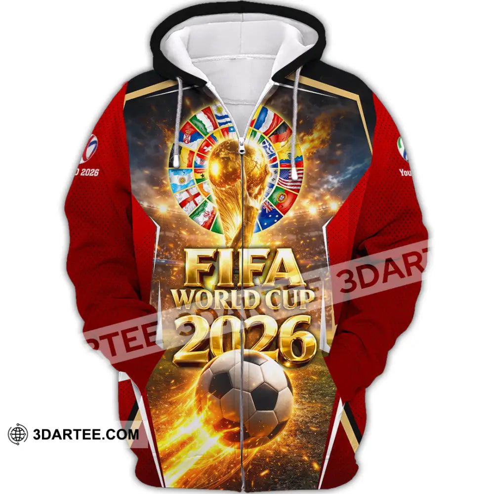 Unisex Shirt - Custom World Cup 2026 3D Shirt - Zipper Hoodie / S - T-shirt