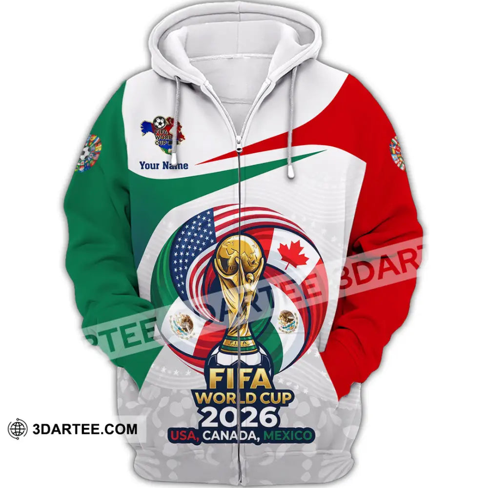 Unisex Shirt - Custom World Cup 2026 3D Shirt - Zipper Hoodie / S - T-shirt