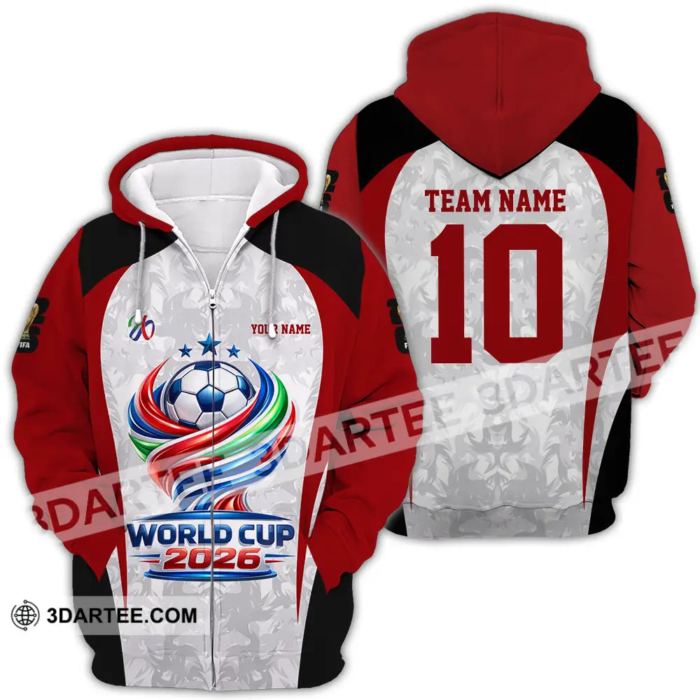 Unisex Shirt - Custom World Cup 2026 3D Shirt Zipper Hoodie / S T-shirt