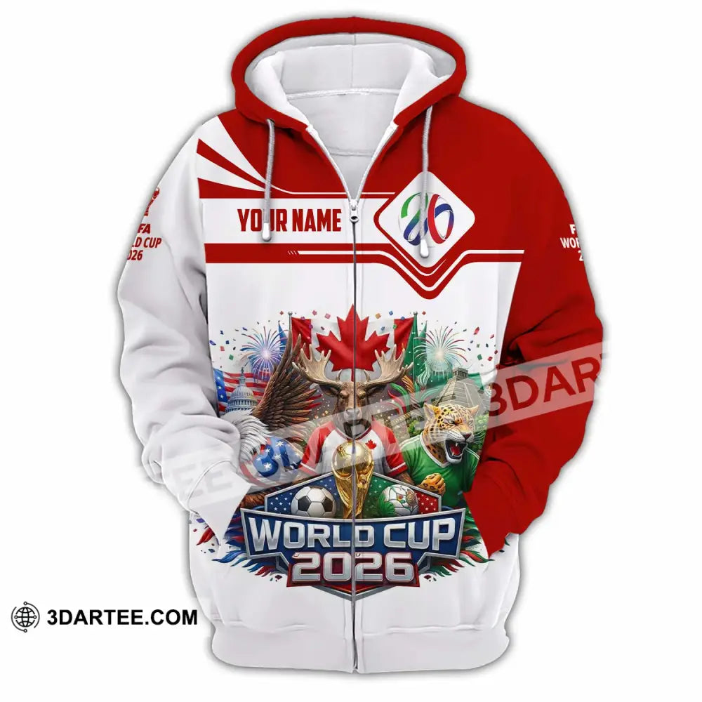 Unisex Shirt - Custom World Cup 2026 3D Shirt - Zipper Hoodie / S - T-shirt