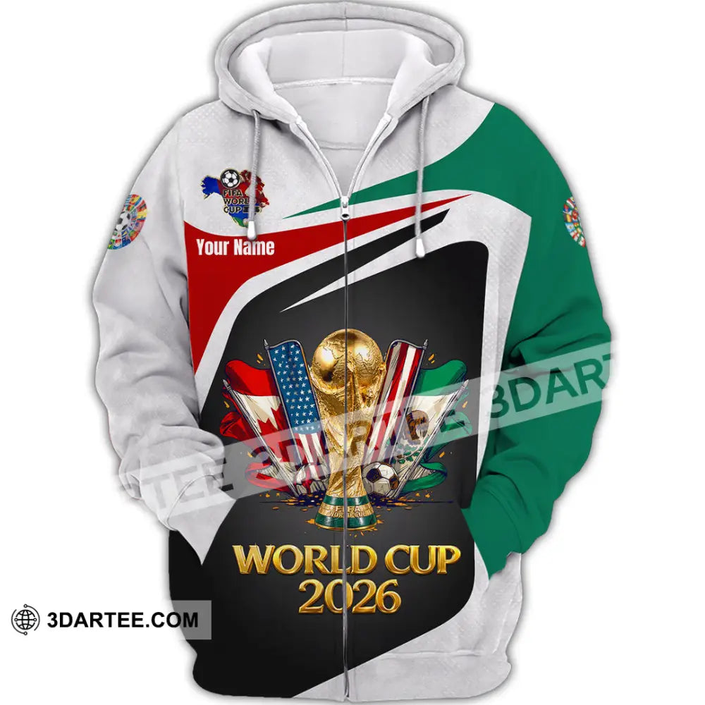 Unisex Shirt - Custom World Cup 2026 3D Shirt - Zipper Hoodie / S - T-shirt