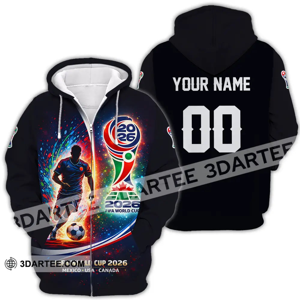 Unisex Shirt - Custom 2026 World Cup 3D Shirt Zipper Hoodie / S T-shirt