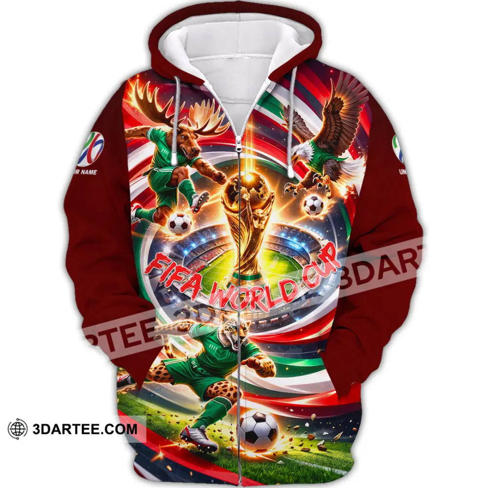 Unisex Shirt - Custom World Cup 2026 3D Shirt Zipper Hoodie / S T-shirt