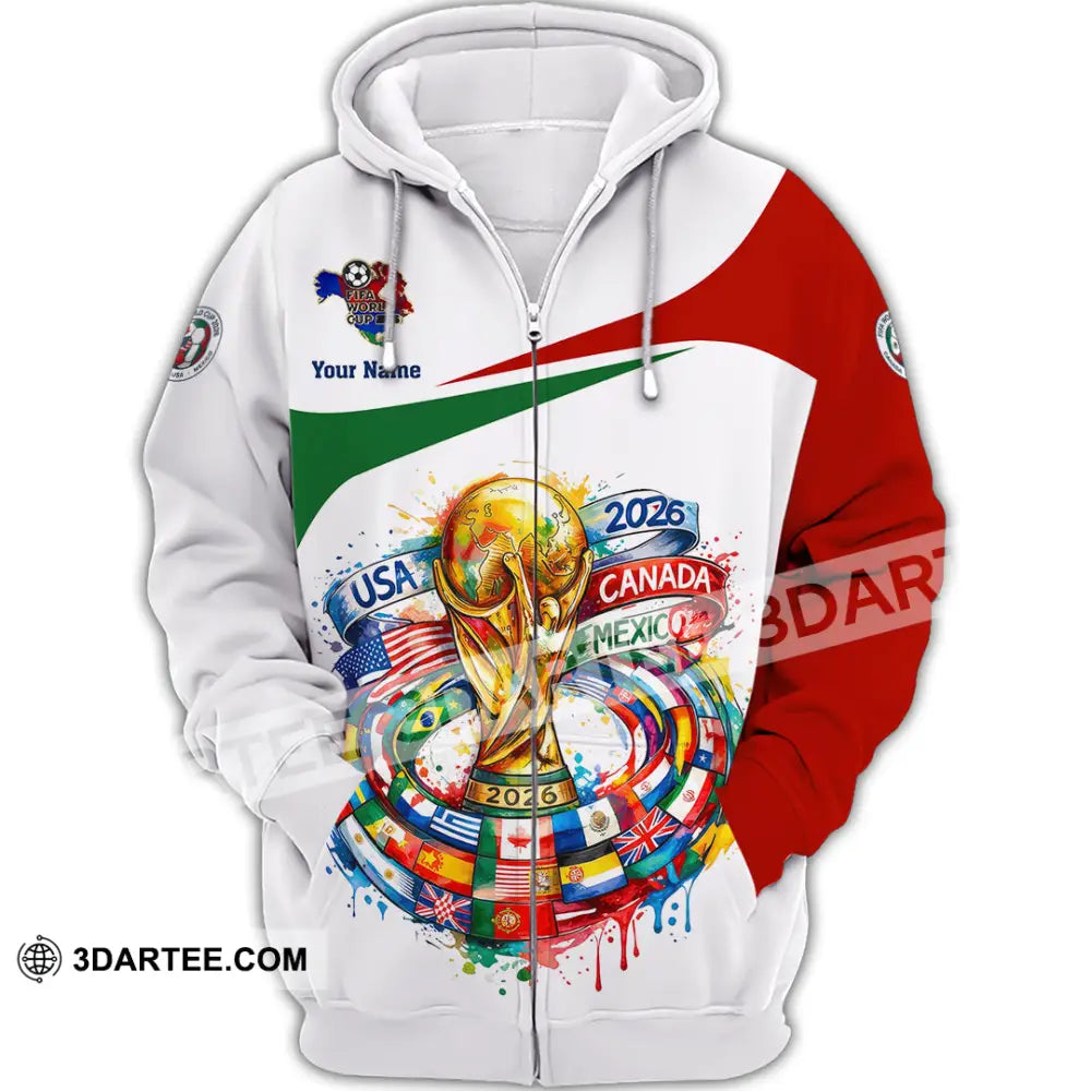 Unisex Shirt - Custom World Cup 2026 3D Shirt - Zipper Hoodie / S - T-shirt