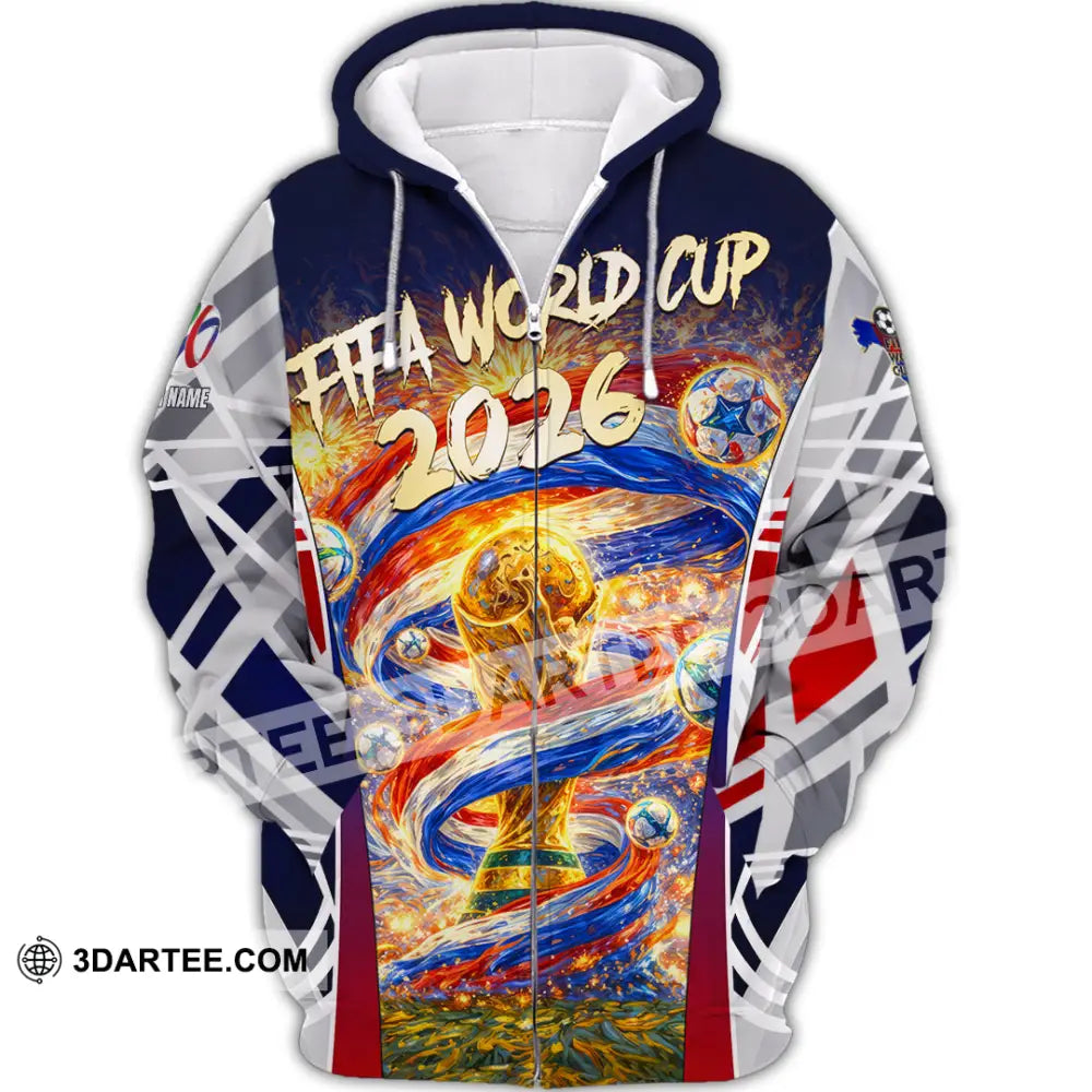 Unisex Shirt - Custom World Cup 2026 3D Shirt Zipper Hoodie / S T-shirt