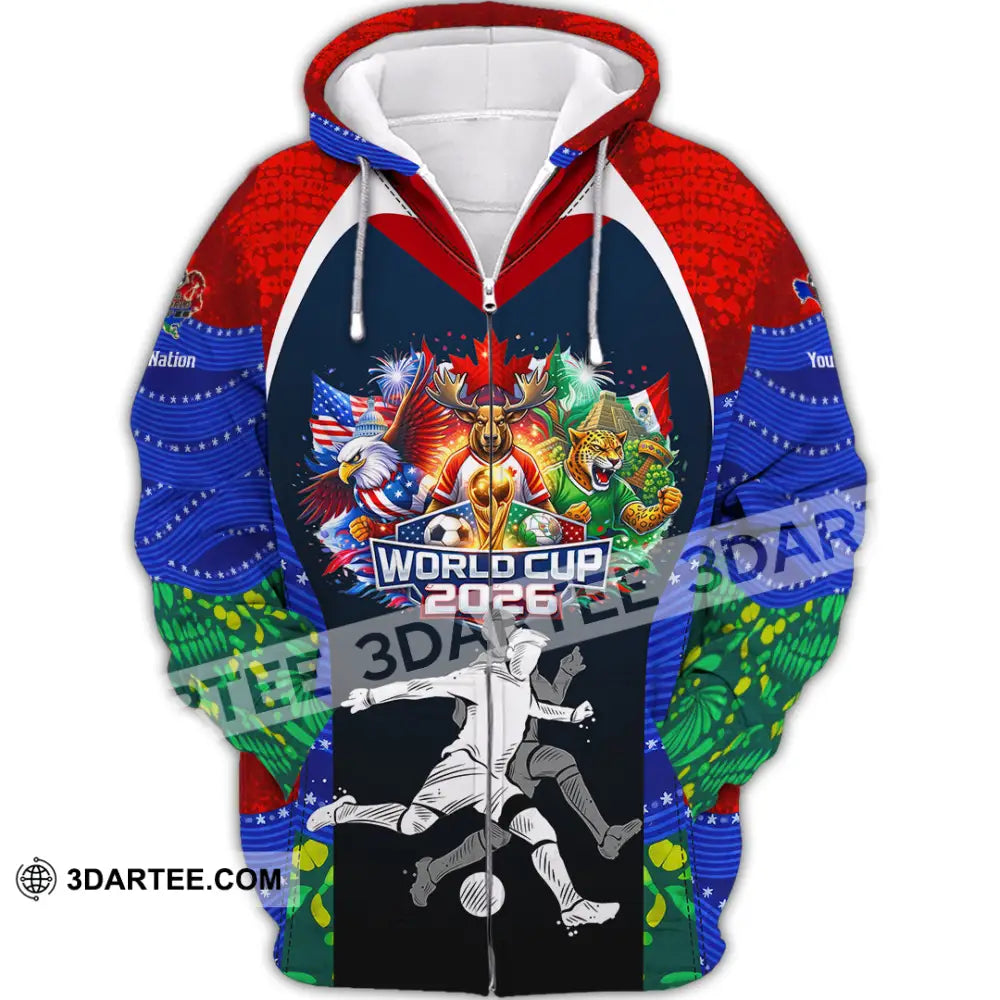 Unisex Shirt - Custom World Cup 2026 3D Shirt - Zipper Hoodie / S - T-shirt