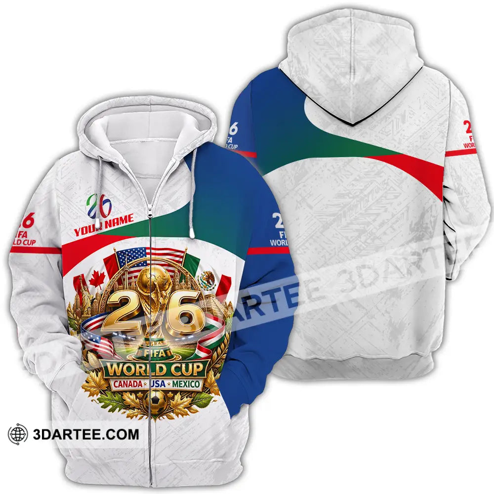 Unisex Shirt - Custom World Cup 2026 3D Shirt - Zipper Hoodie / S - T-shirt