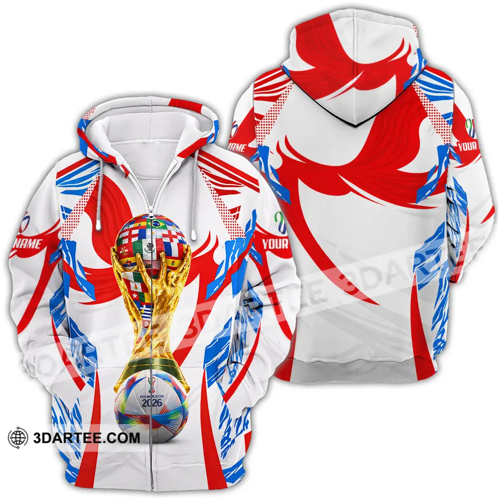 Unisex Shirt - Custom World Cup 2026 3D Shirt Zipper Hoodie / S T-shirt