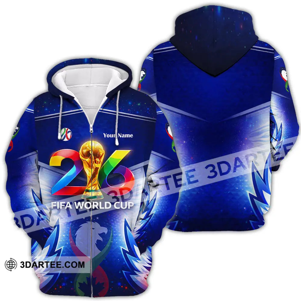 Unisex Shirt - Custom World Cup 2026 3D Shirt Zipper Hoodie / S T-shirt