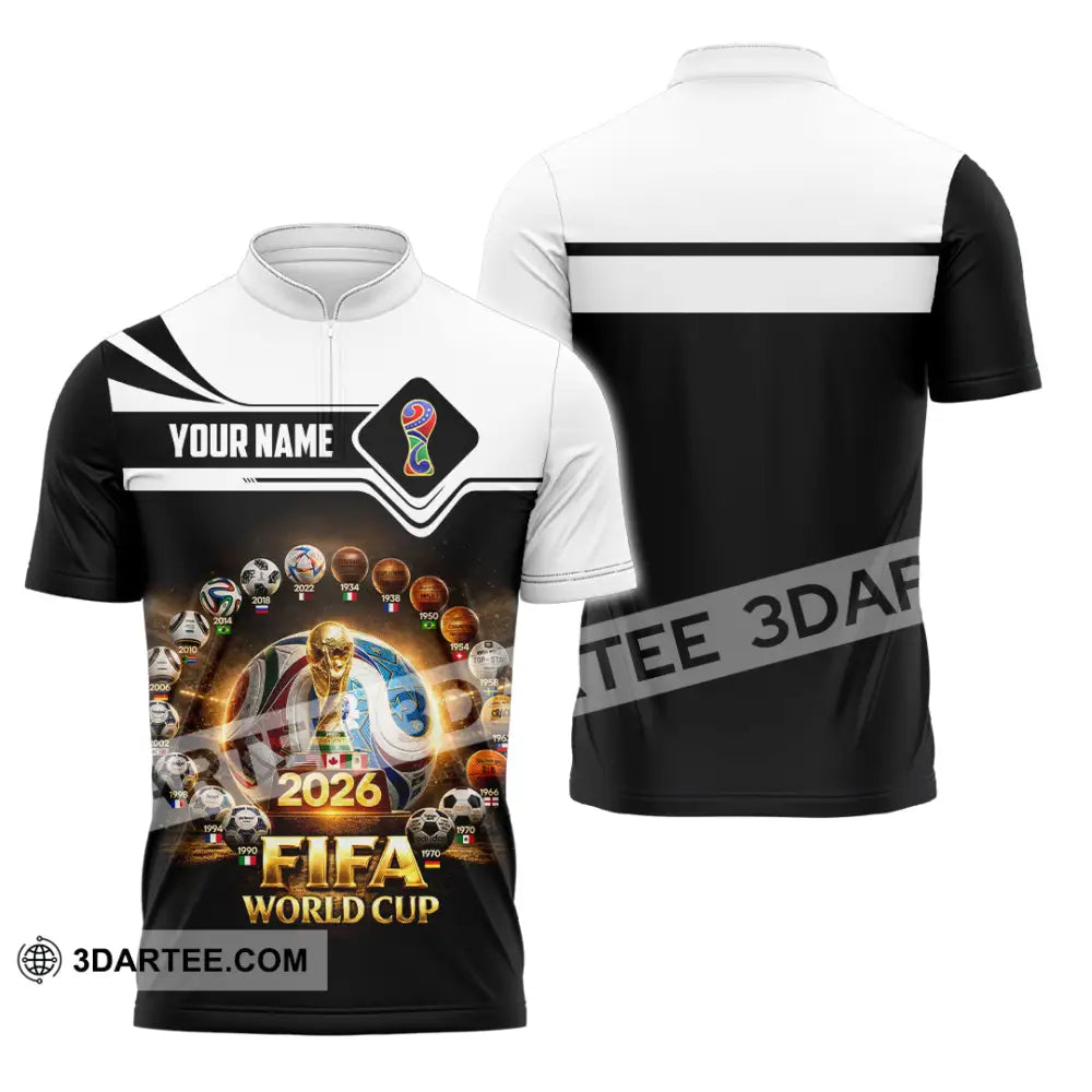 Unisex Shirt - Custom World Cup 2026 3D Shirt - Zipper Polo Shirt / S - T-shirt