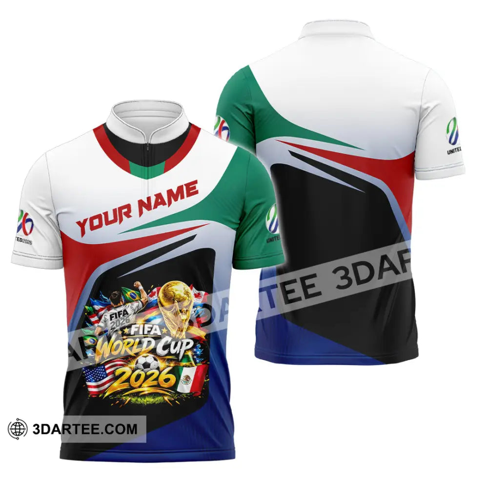 Unisex Shirt - Custom World Cup 2026 3D Shirt - Zipper Polo Shirt / S - T-shirt