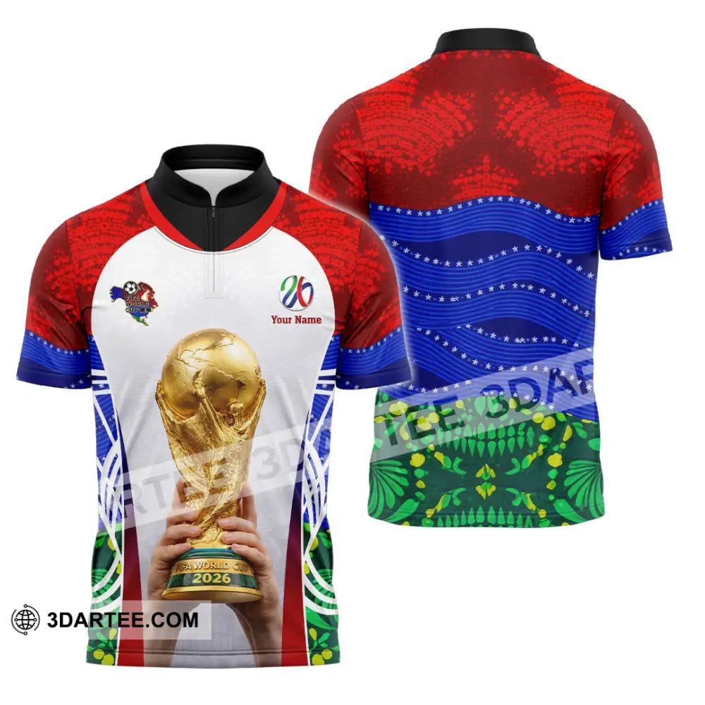Unisex Shirt - Custom World Cup 2026 3D Shirt - Zipper Polo Shirt / S - T-shirt