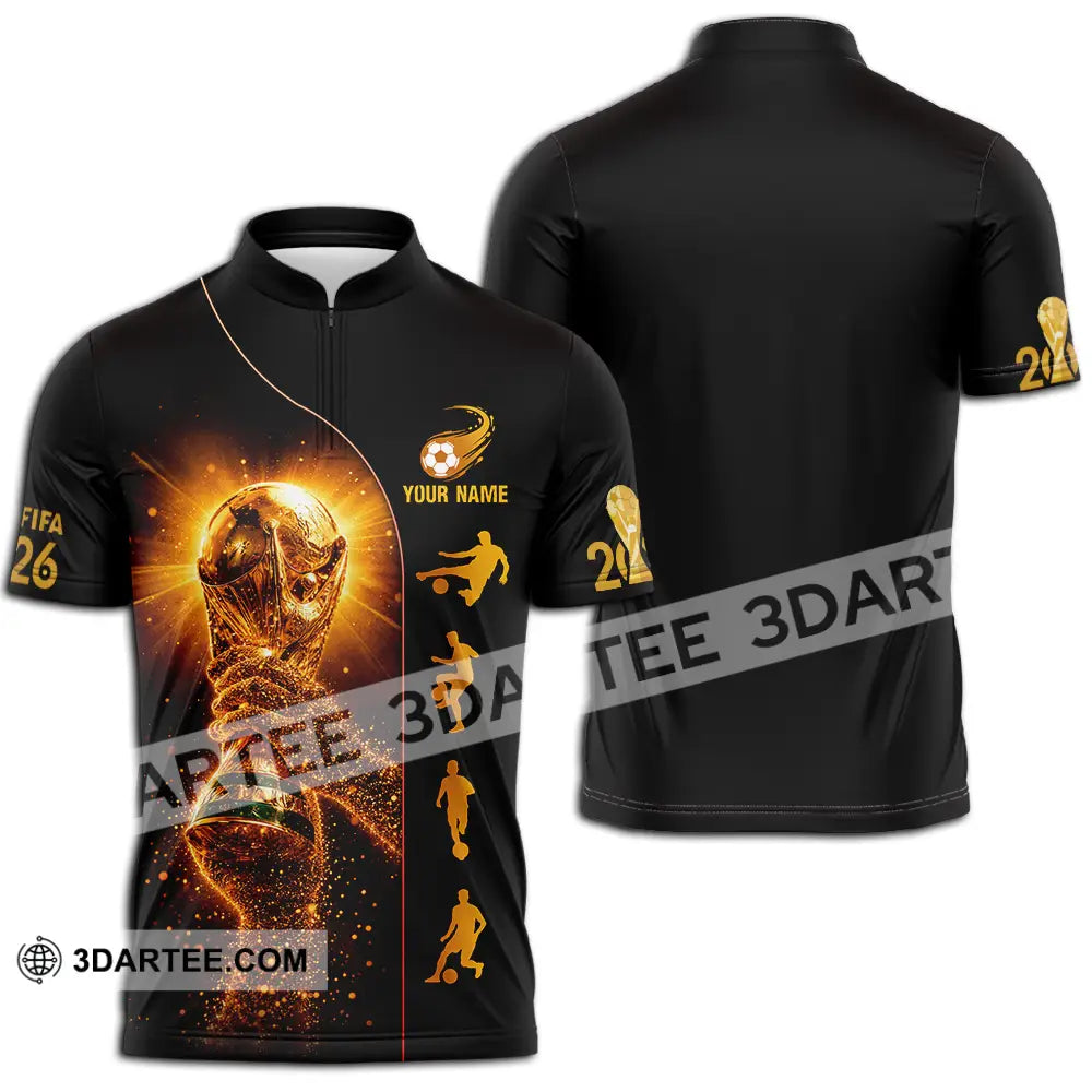 Unisex Shirt - Custom Fifa World Cup 2026 3D Shirt Zipper Polo Shirt / S T-shirt