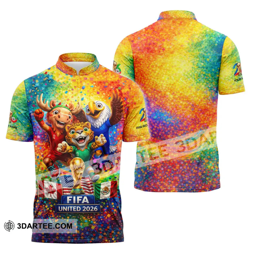 Unisex Shirt - Custom World Cup 2026 3D Shirt - Zipper Polo Shirt / S - T-shirt