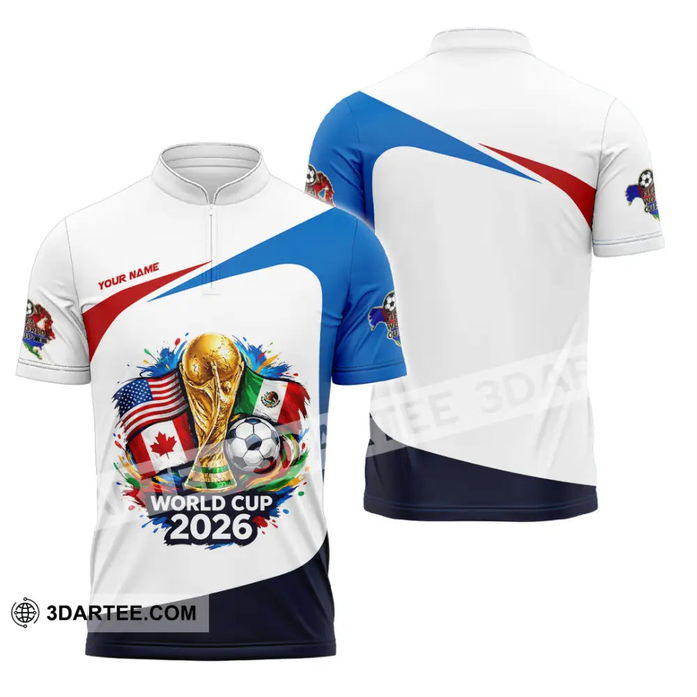 Unisex Shirt - Custom World Cup 2026 3D Shirt - Zipper Polo Shirt / S - T-shirt