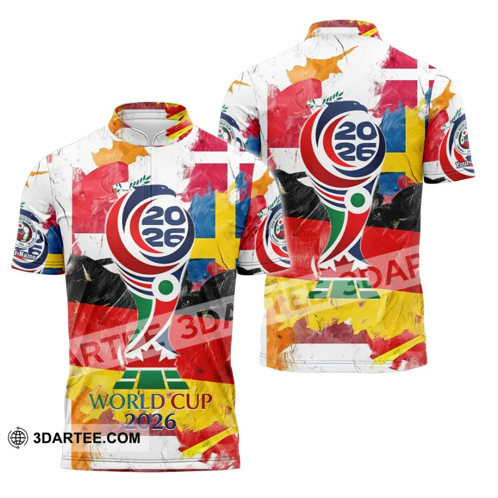 Unisex Shirt - Custom World Cup 2026 3D Shirt - Zipper Polo Shirt / S - T-shirt
