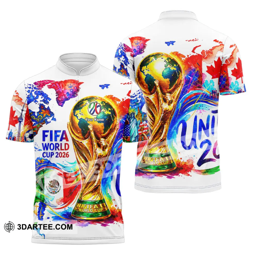 Unisex Shirt - Custom World Cup 2026 3D Shirt - Zipper Polo Shirt / S - T-shirt