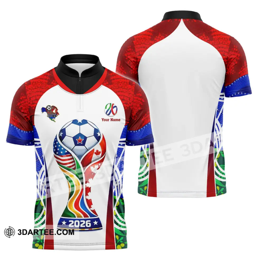 Unisex Shirt - Custom World Cup 2026 3D Shirt - Zipper Polo Shirt / S - T-shirt