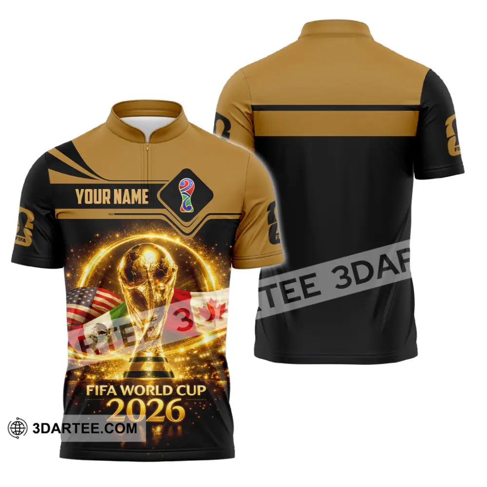 Unisex Shirt - Custom World Cup 2026 3D Shirt - Zipper Polo Shirt / S - T-shirt