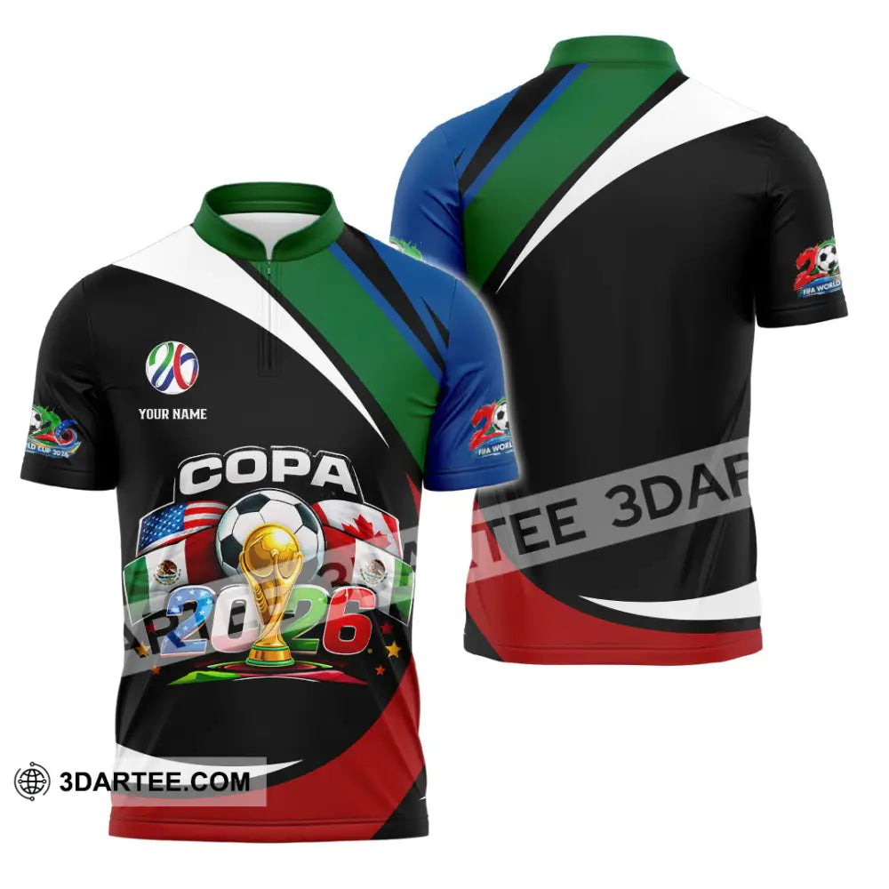 Unisex Shirt - Custom COPA 2026 3D Shirt - Zipper Polo Shirt / S - T-shirt